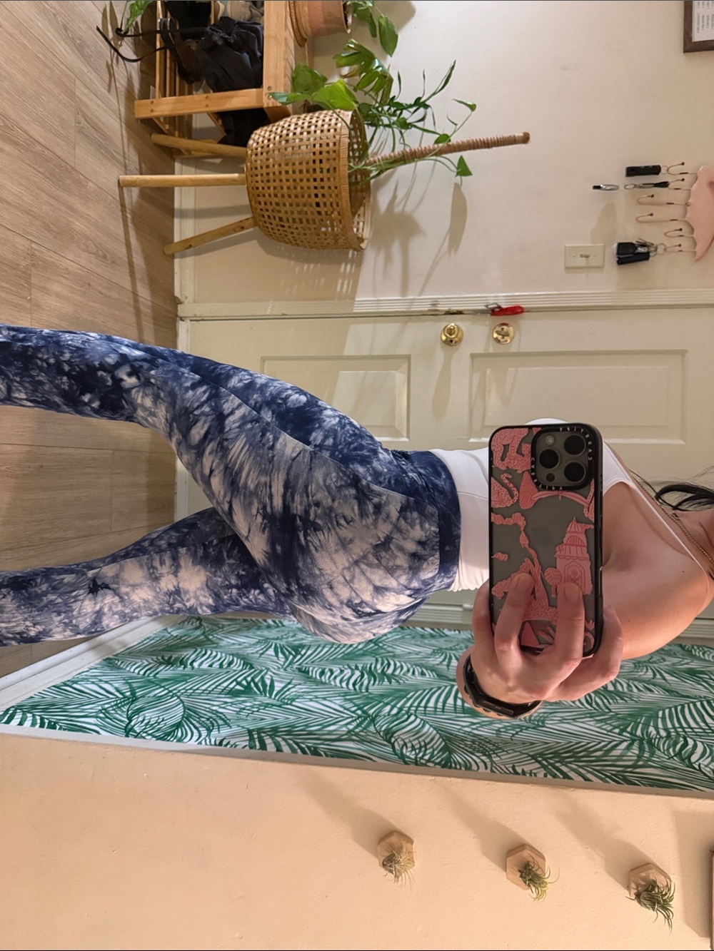 Blue Tie-Dye High-Waist Women's pants